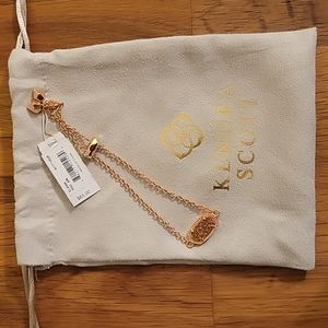 Kendra Scott Elaina Adjustable Druzy Bracelet Rose Gold